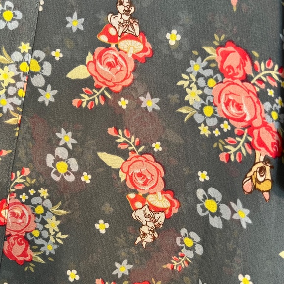 Disney Bambi Floral Kimono Gray Size Medium - Picture 3 of 4